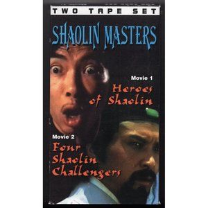 SHAOLIN MASTERS 2-VHS TAPE SET Heroes of Shaolin & Four Shaolin Challengers, ©19